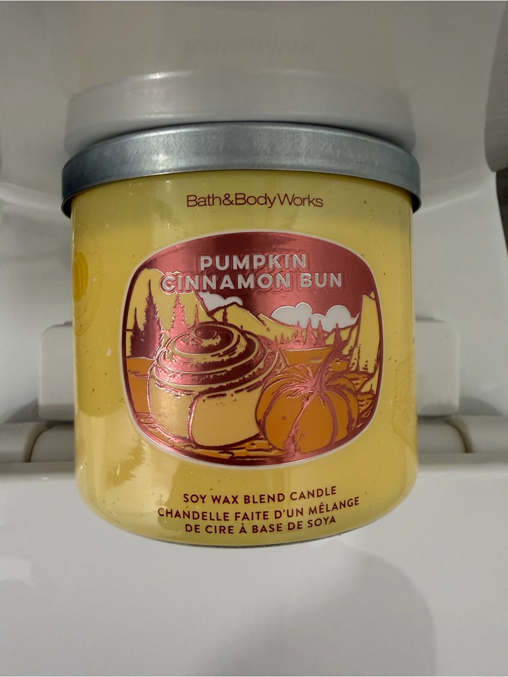 Bath & Body Works Pumpkin Cinnamon Bun Three Wick Candle